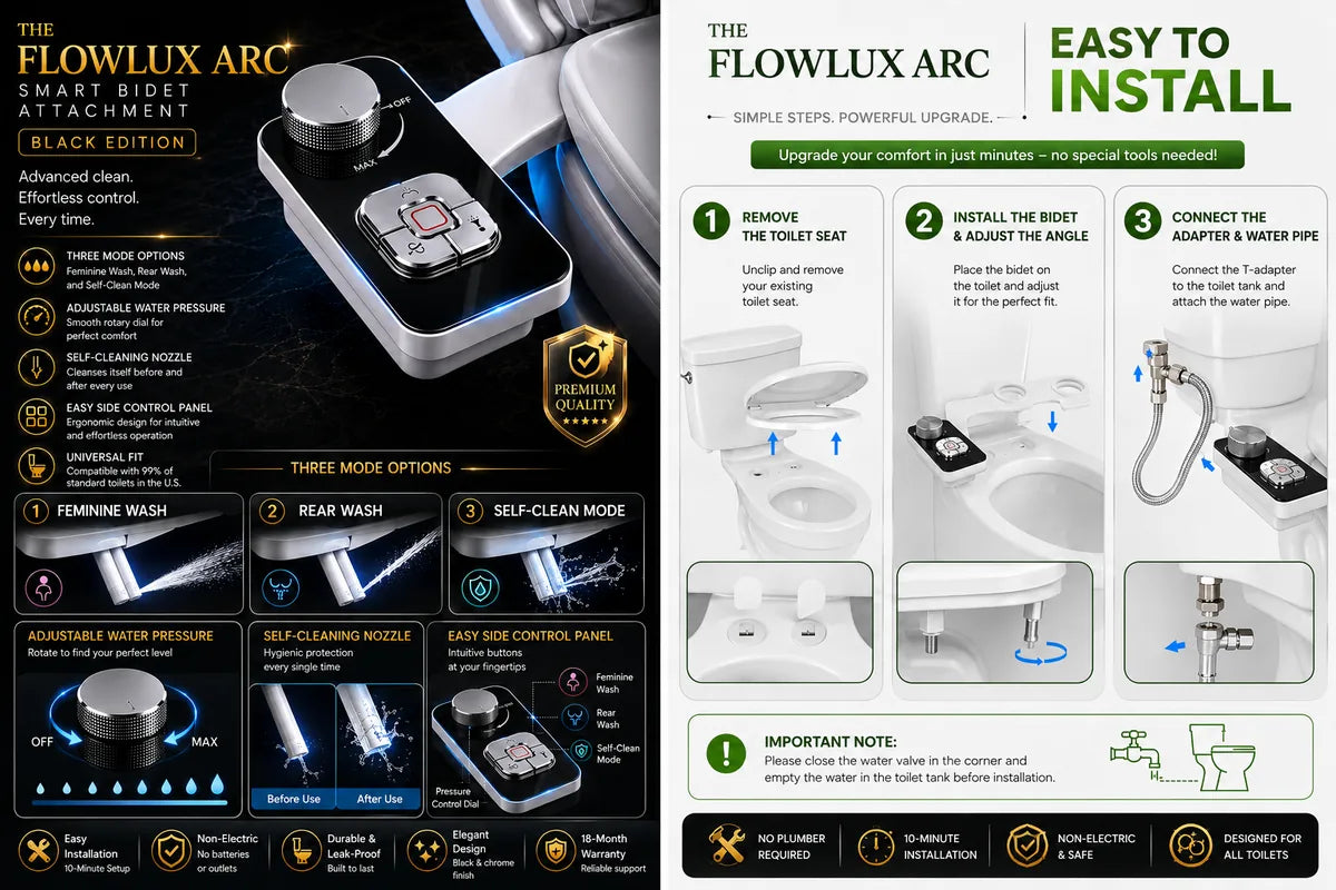 The FlowLux Arc – White Smart Toilet