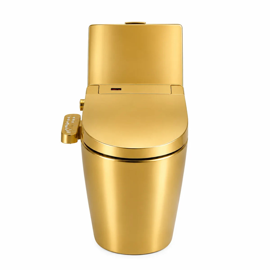The FlowLux Solaris – Luxury Gold Smart Toilet