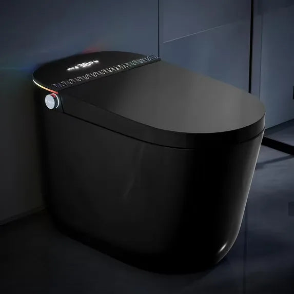 The FlowLux Eclipse – Matte Black Tankless Smart Toilet
