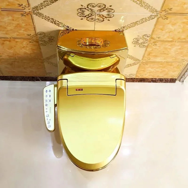 The FlowLux Solaris – Luxury Gold Smart Toilet