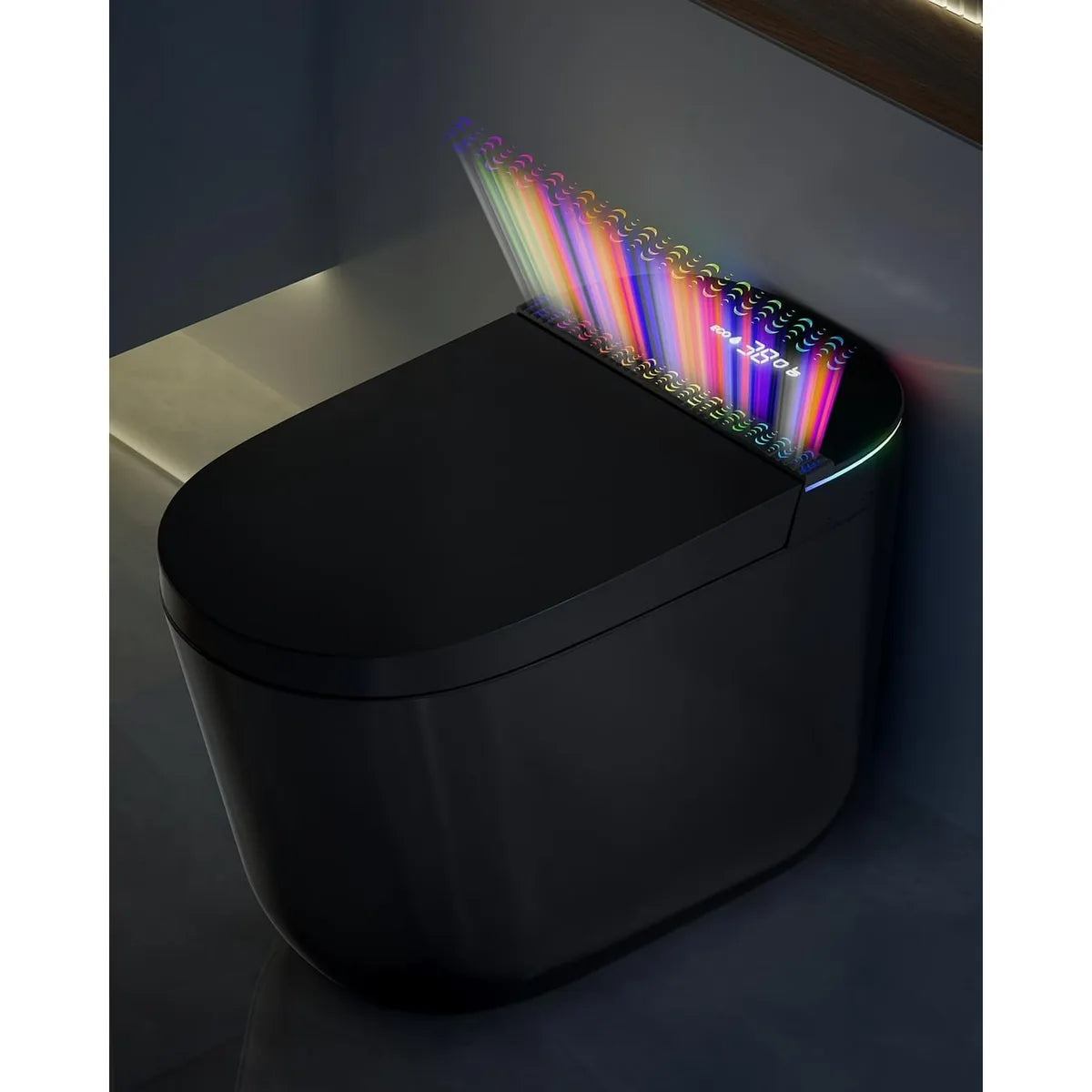 The FlowLux Eclipse – Matte Black Tankless Smart Toilet