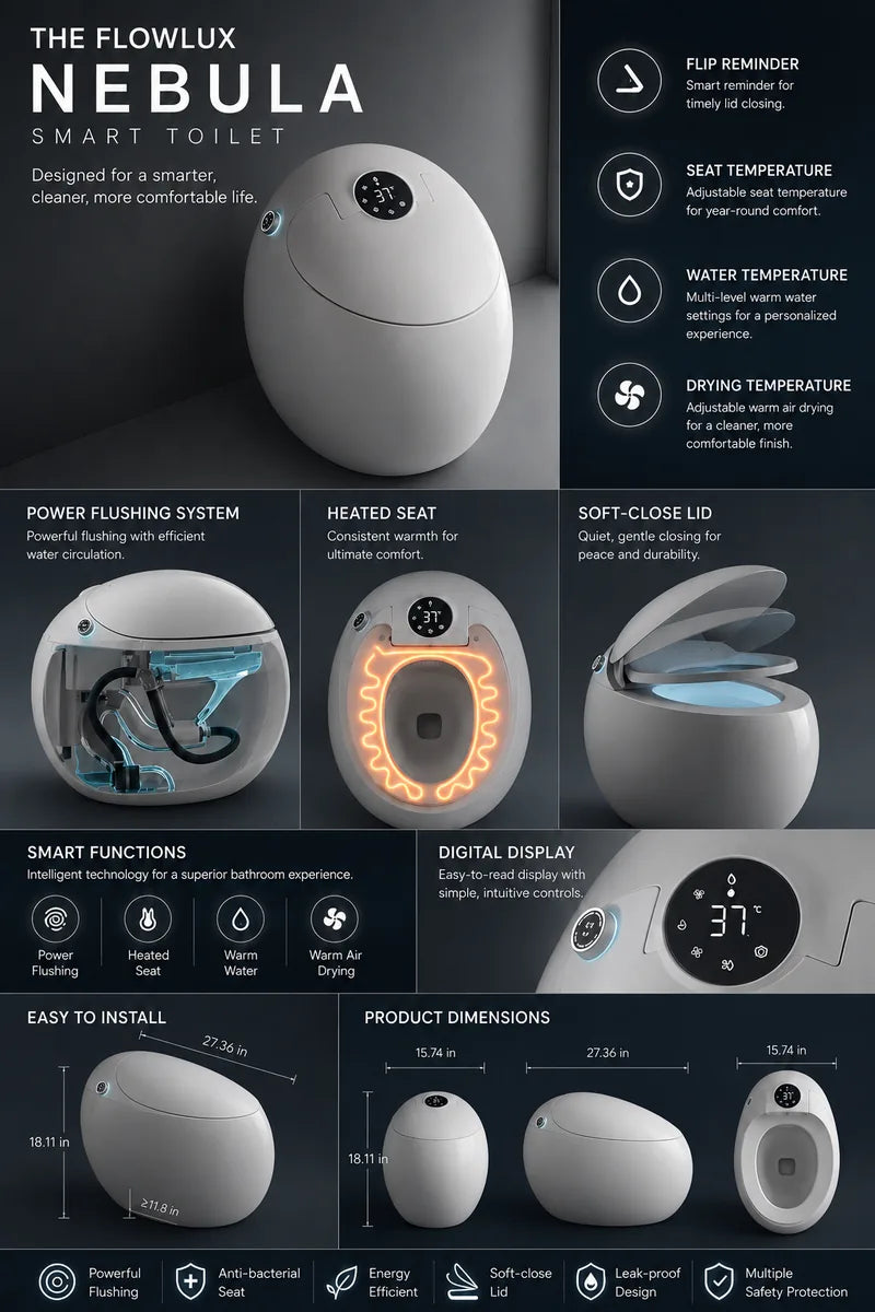 The FlowLux Nebula – Premium Smart Toilet