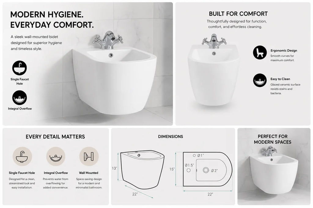 The FlowLux Stella – Matte Black Smart Toilet