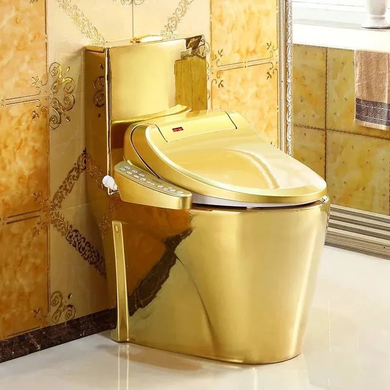 The FlowLux Solaris – Luxury Gold Smart Toilet